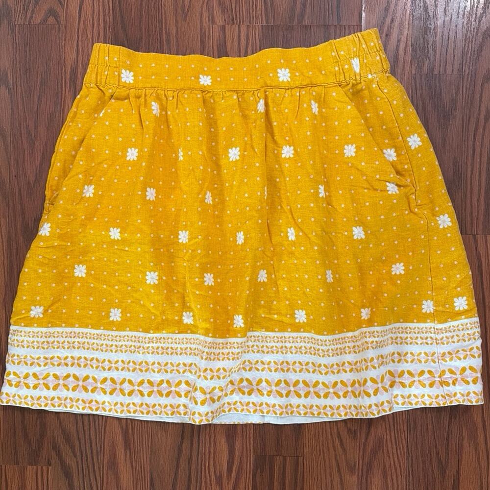 Loft Linen Blend Bright Cheerful Skirt Size S - Picture 1 of 3